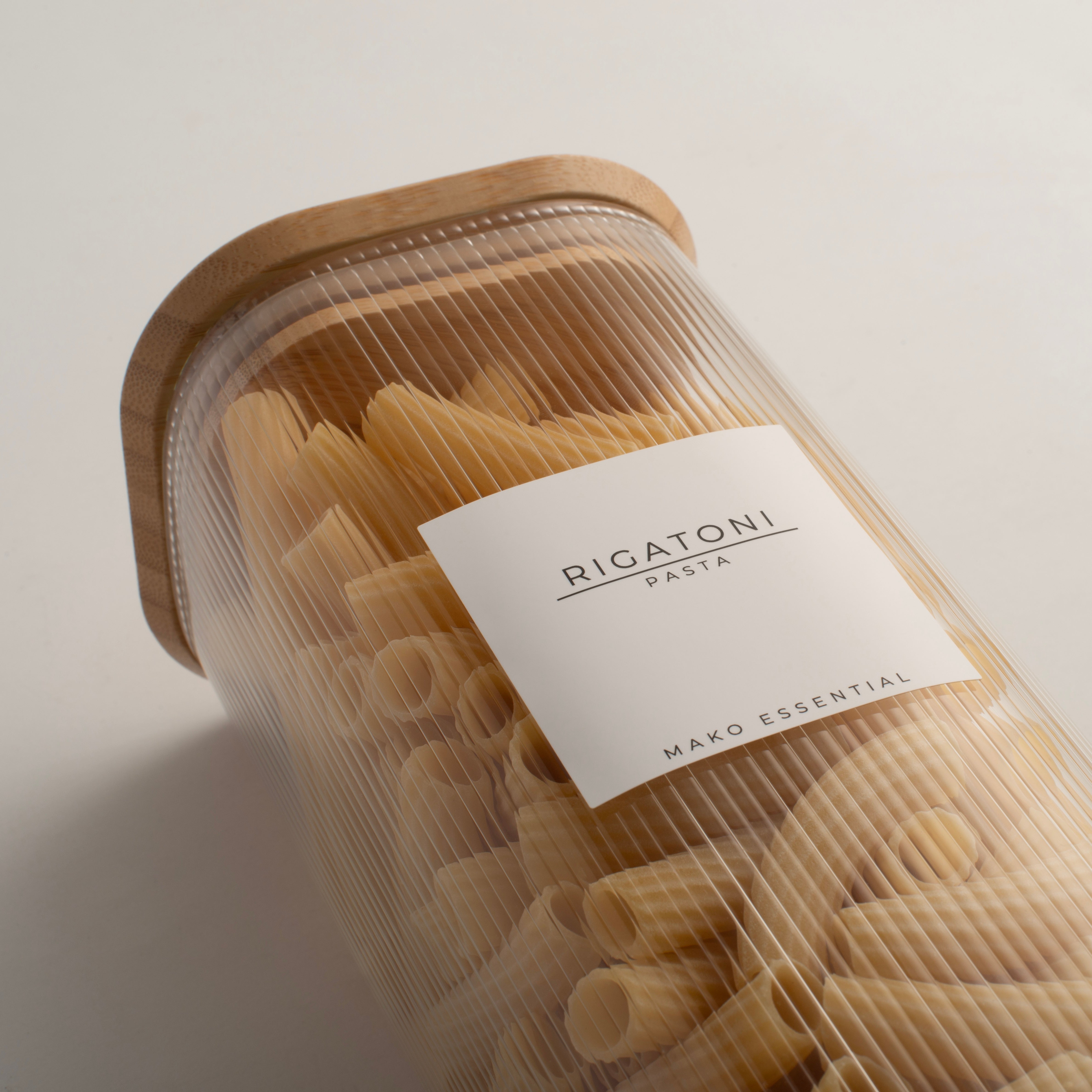 Set 3 Barattoli in vetro con tappo in bambù