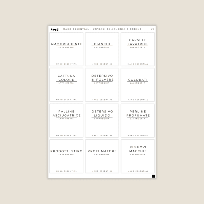 Etichette Cura della Casa